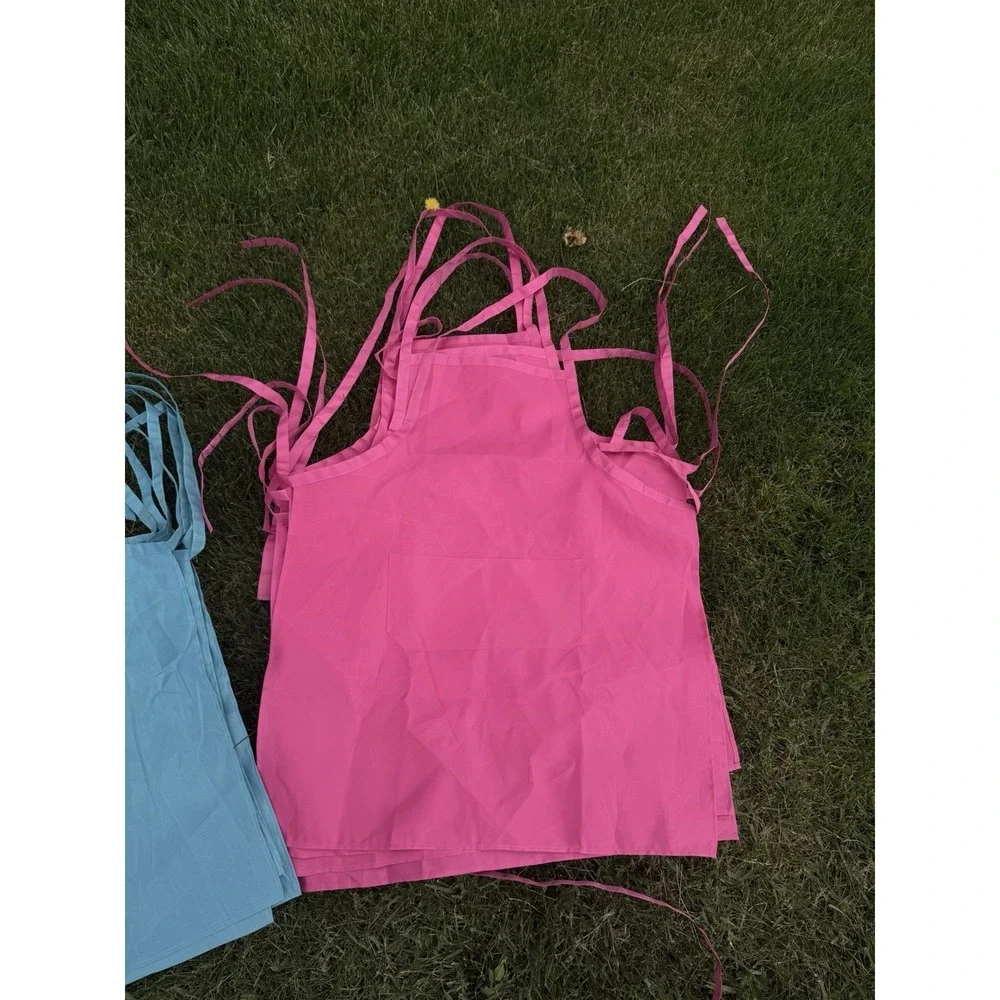 13‎ Aprons Set – 7 Blue & 6 Pink Kitchen/Craft Aprons with Front Pocket